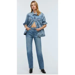 Madewell $128 The Tall '90s Straight Jean in Rondell Wash Size T24 NN691