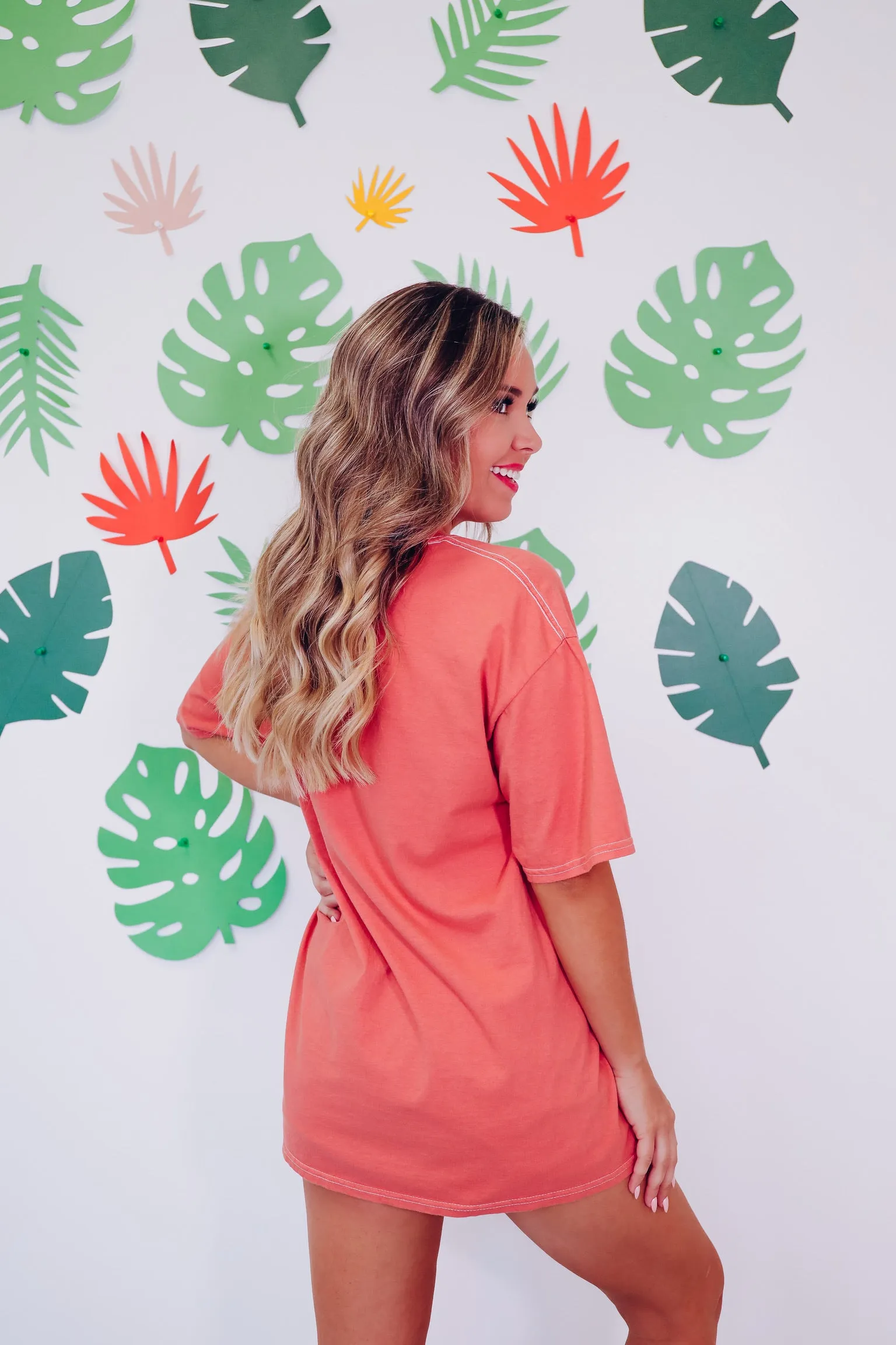 Malibu Graphic Tee - Terra Cota