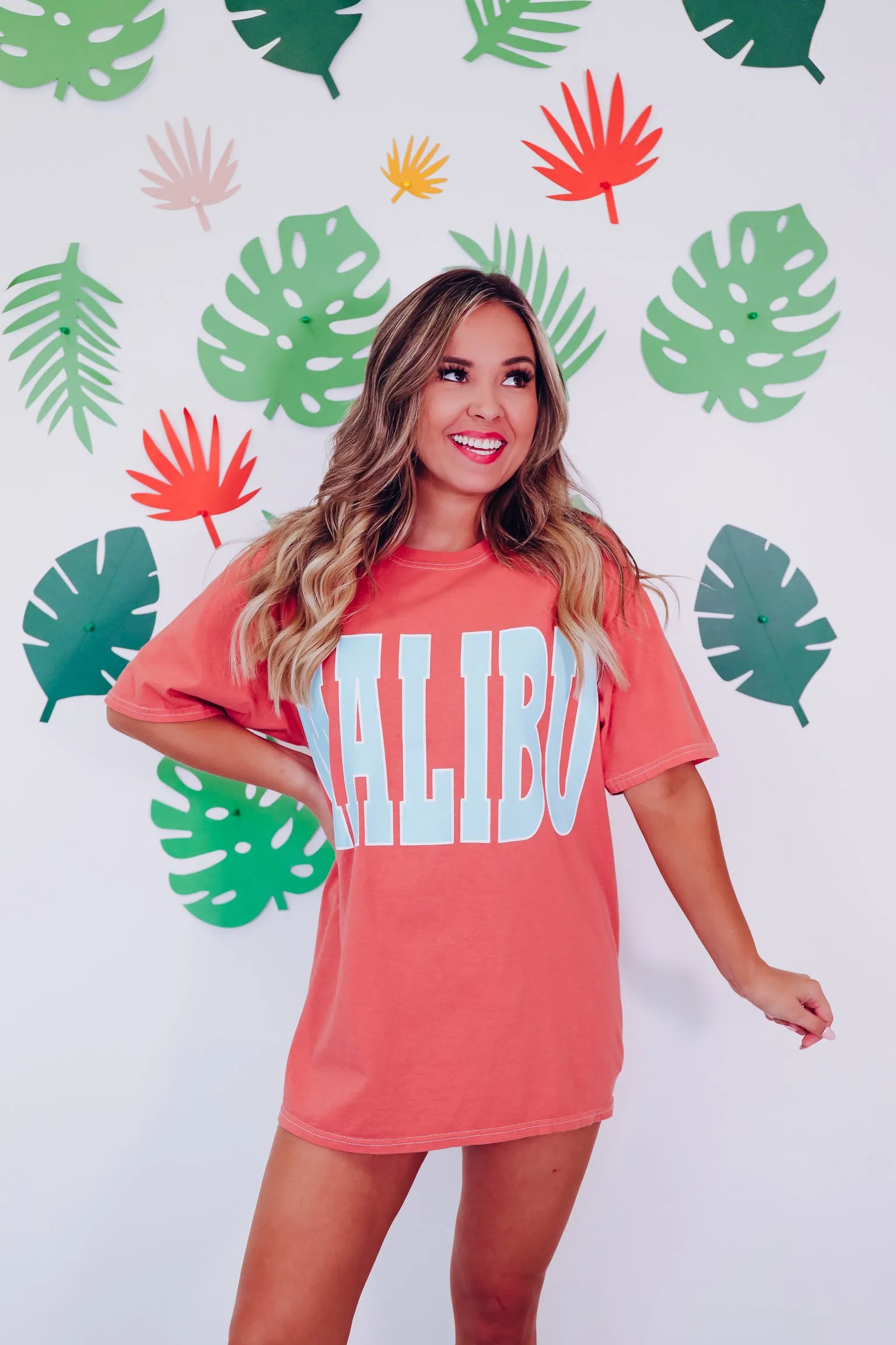 Malibu Graphic Tee - Terra Cota