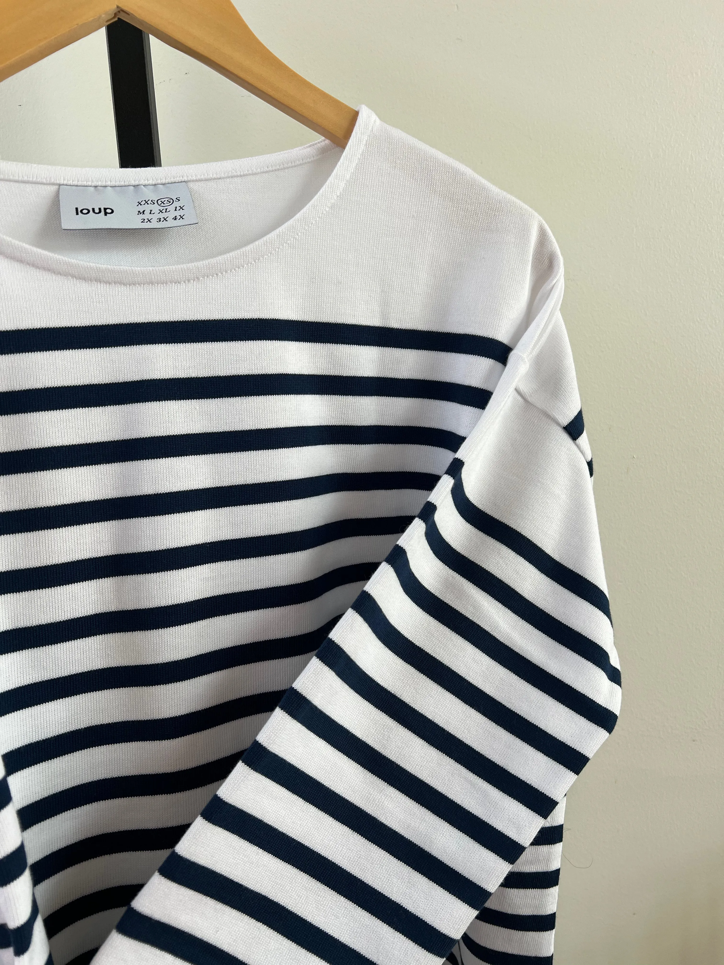 Marianne Oversized Breton Tee - Navy Stripe | Loup