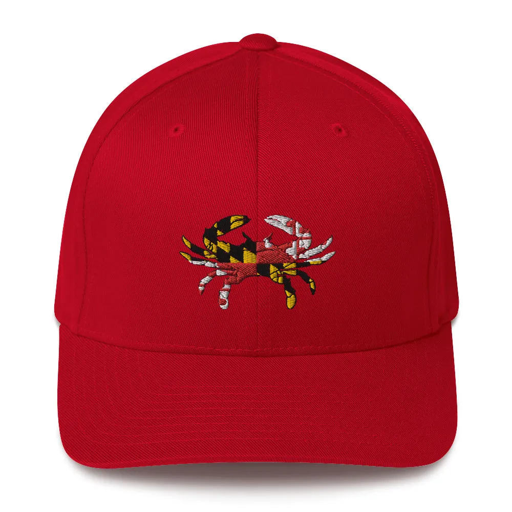 Maryland Flag Crab Closed-Back Structured Hat