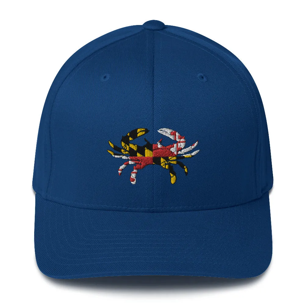 Maryland Flag Crab Closed-Back Structured Hat