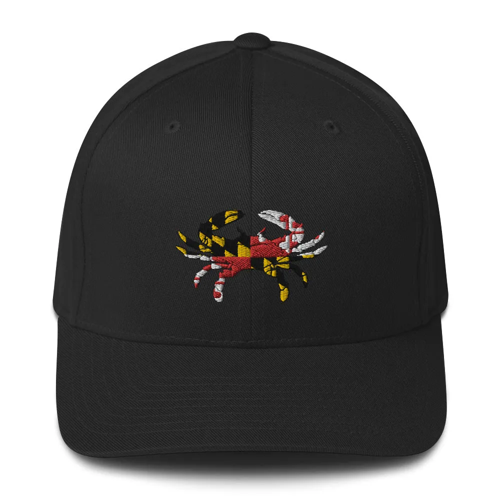 Maryland Flag Crab Closed-Back Structured Hat