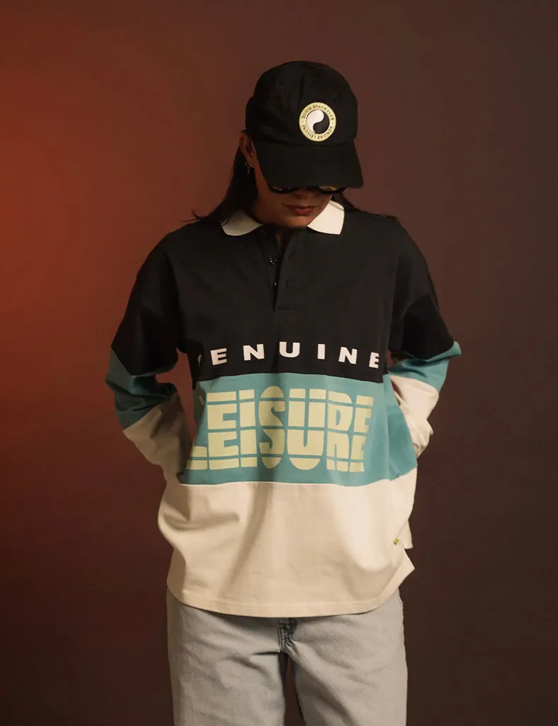 Men Genuine Leisure Rugby Polo - Teal