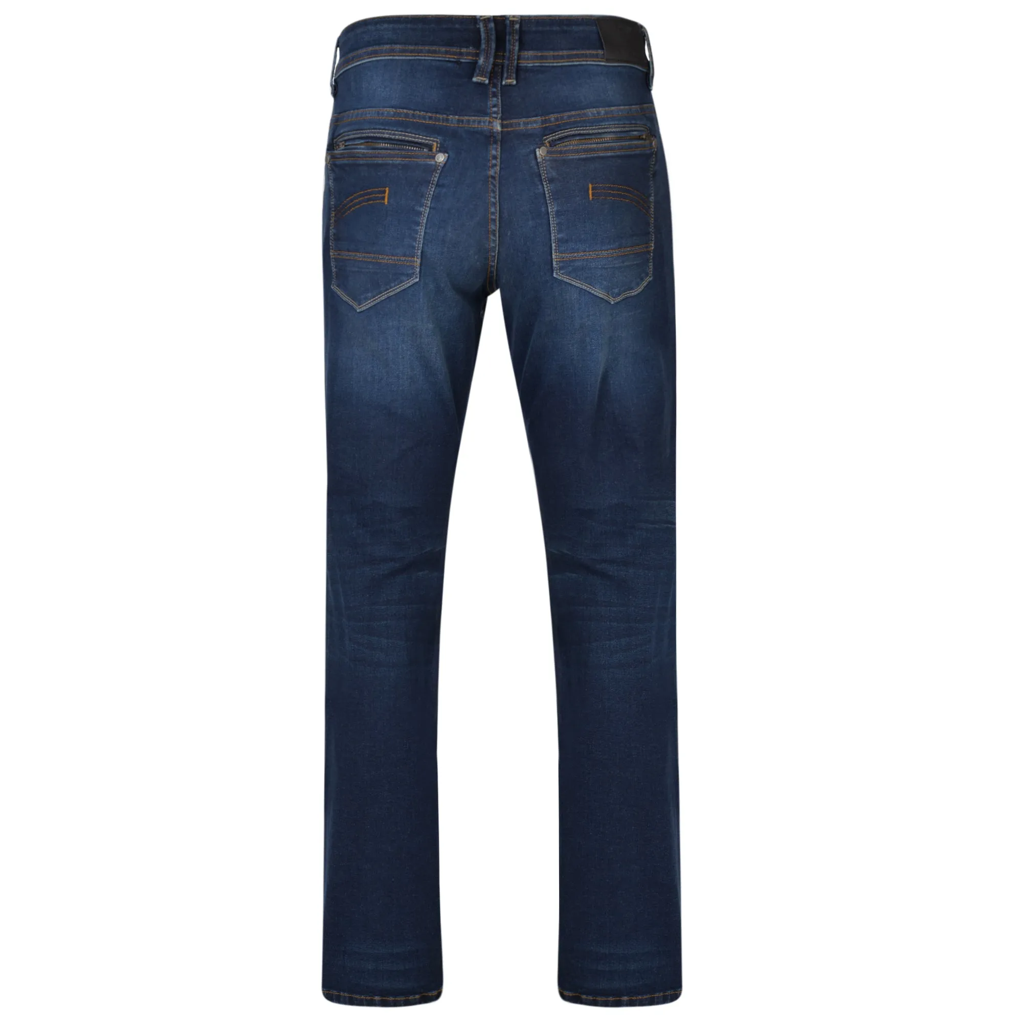 Mens Big Size Stretch Slim Fit Dark Washed Jeans (Ortega)
