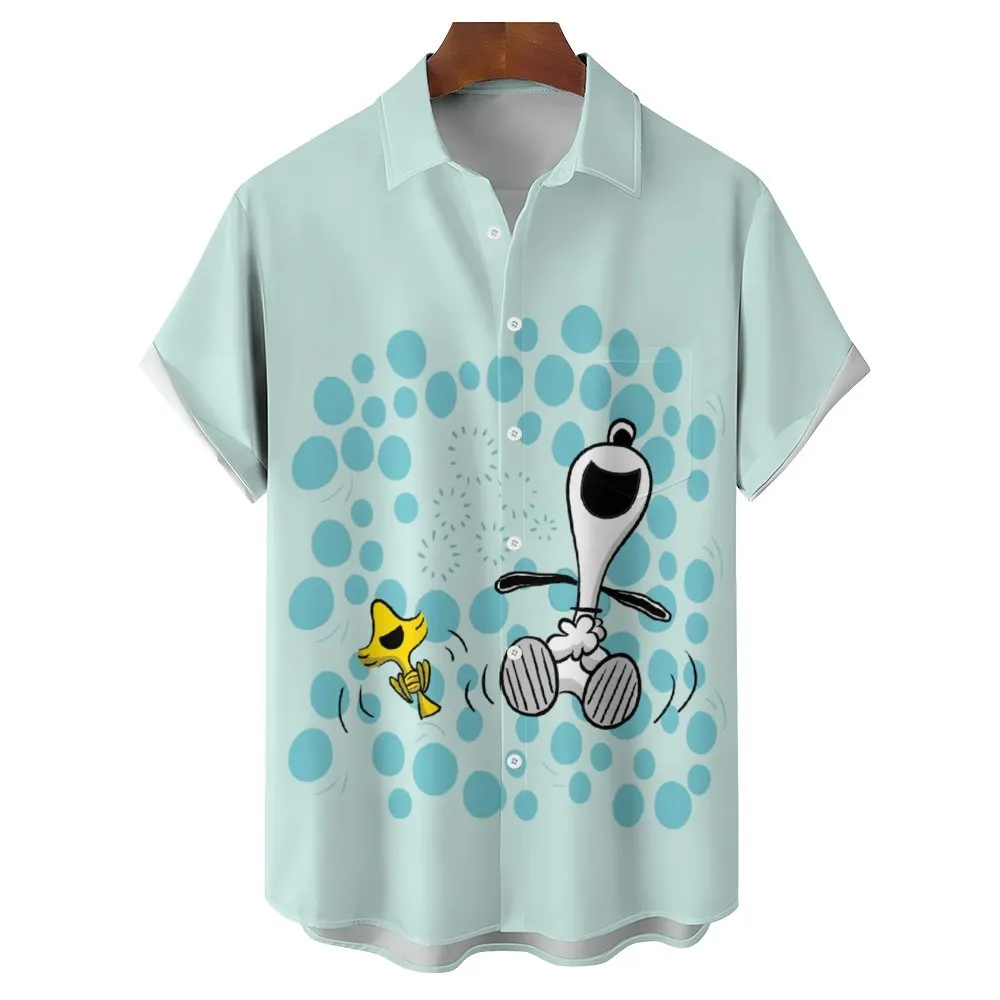 Men's Cartoon Casual Short Sleeve Shirt 2402000099