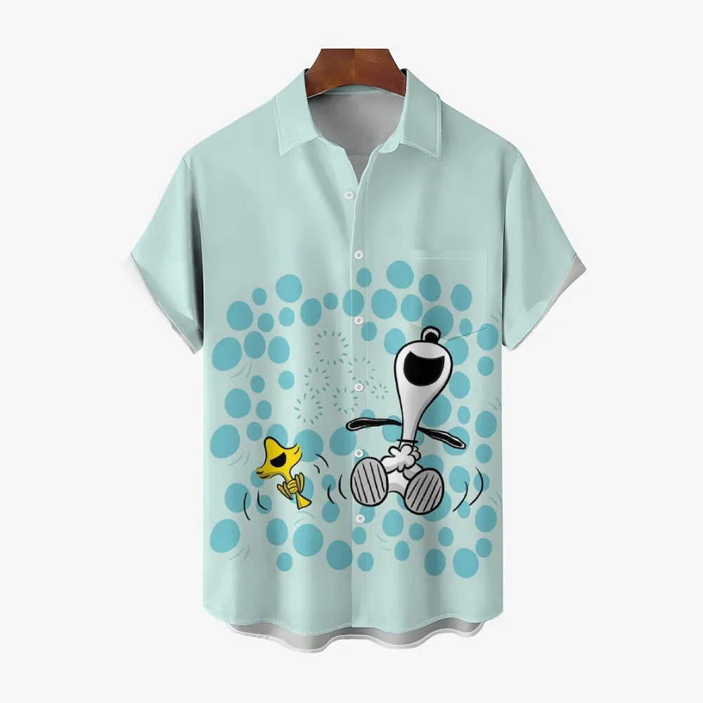 Men's Cartoon Casual Short Sleeve Shirt 2402000099