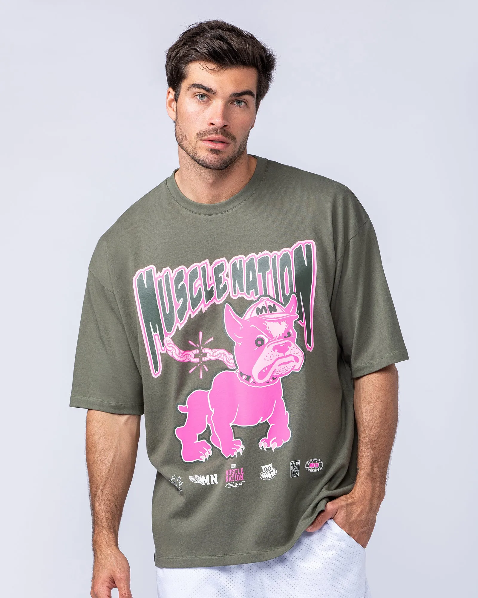 Mens Off-Leash Oversized Tee - Ivy
