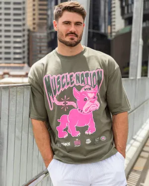 Mens Off-Leash Oversized Tee - Ivy