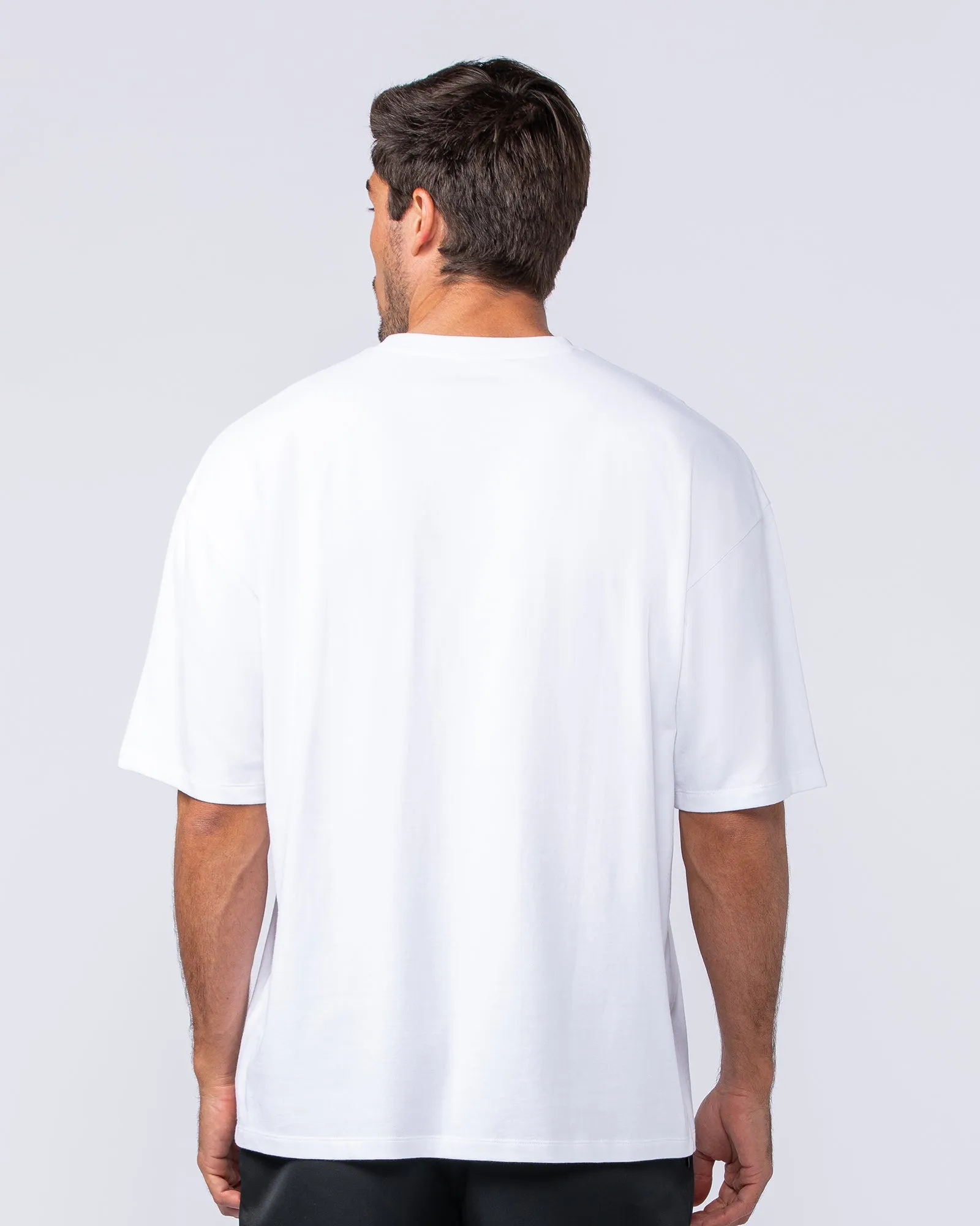Mens Pizza This Oversized Tee - White