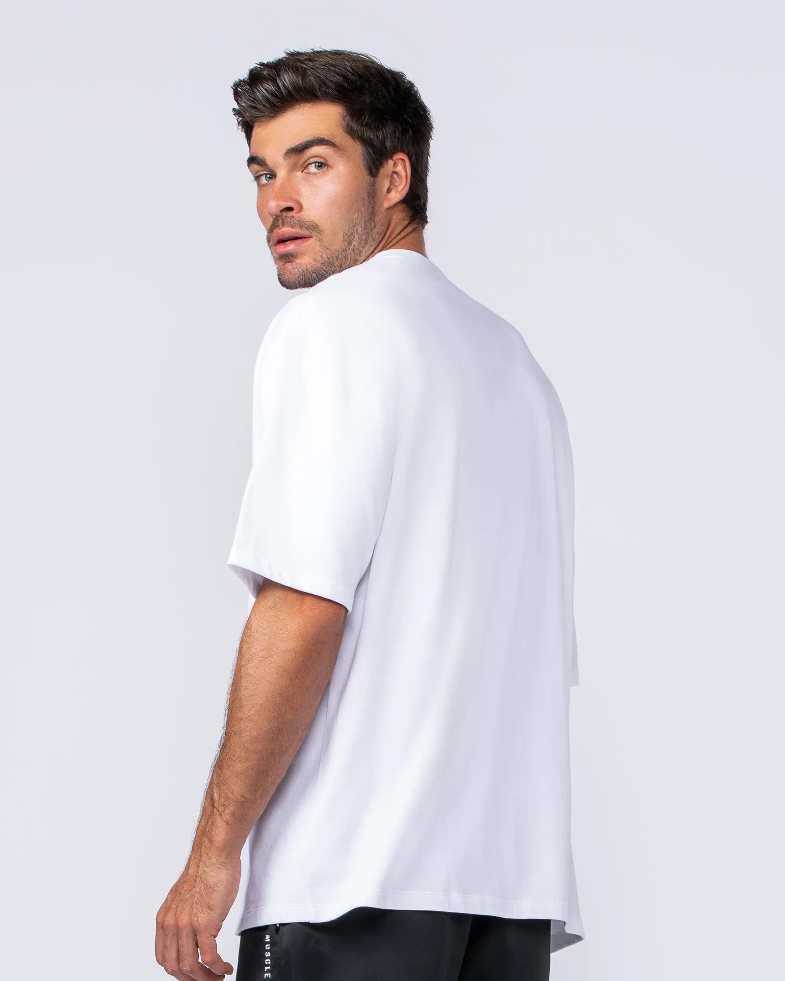 Mens Pizza This Oversized Tee - White