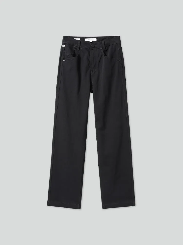 Mid-Rise Straight Jeans