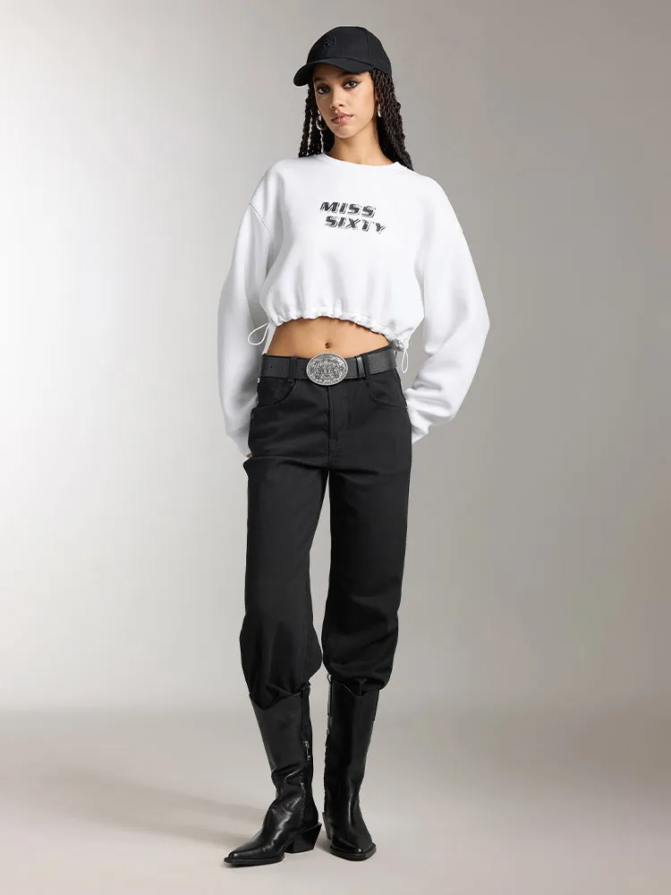 Mid-Rise Straight Jeans