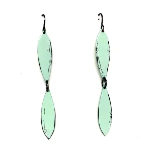 Mint Feather Earrings