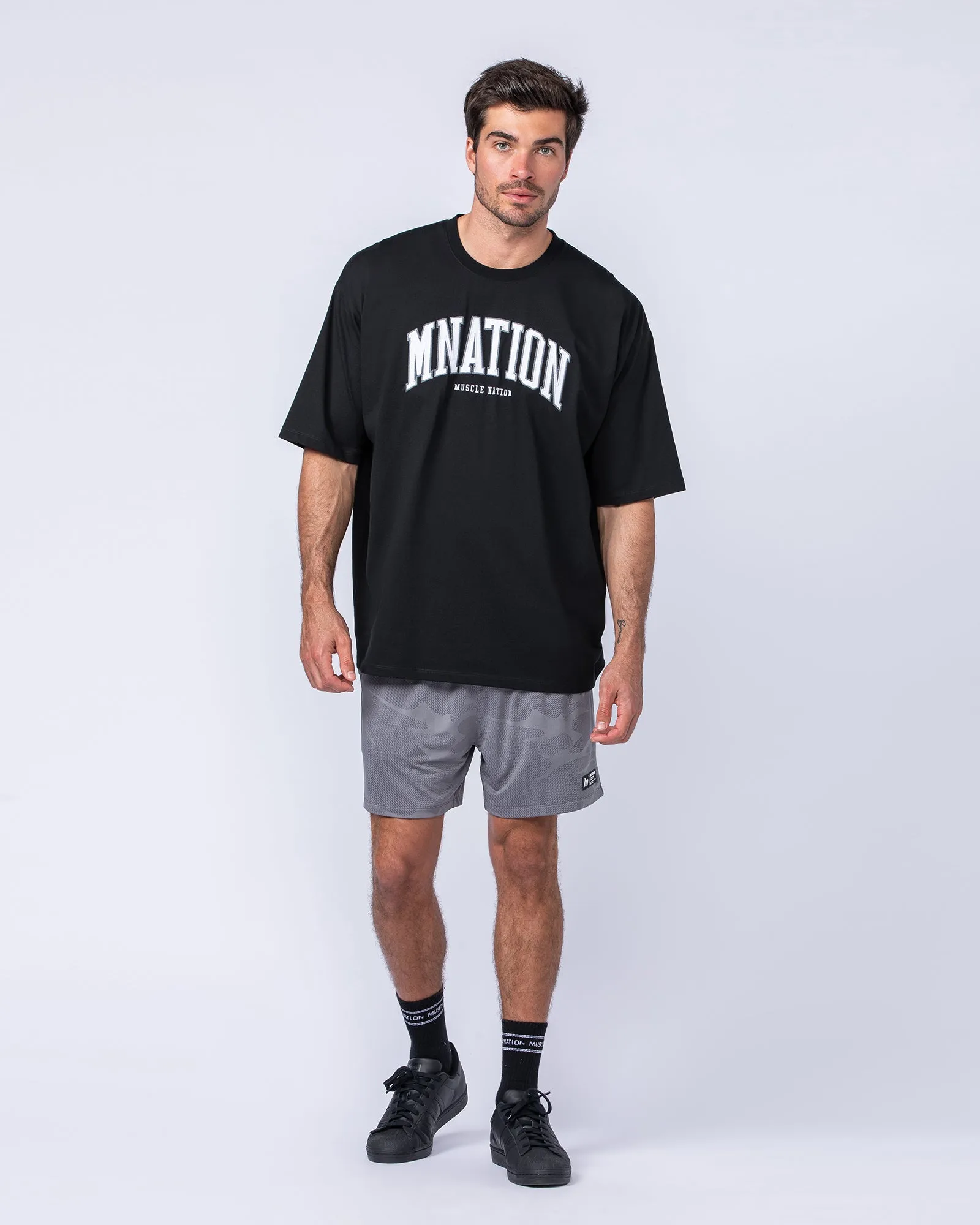 MN Varsity Oversized Tee - Black