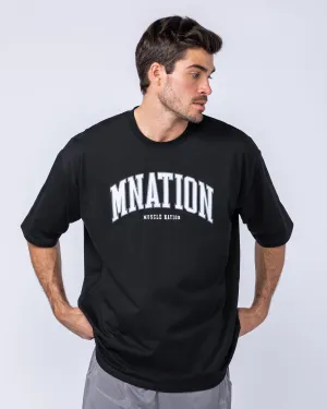 MN Varsity Oversized Tee - Black