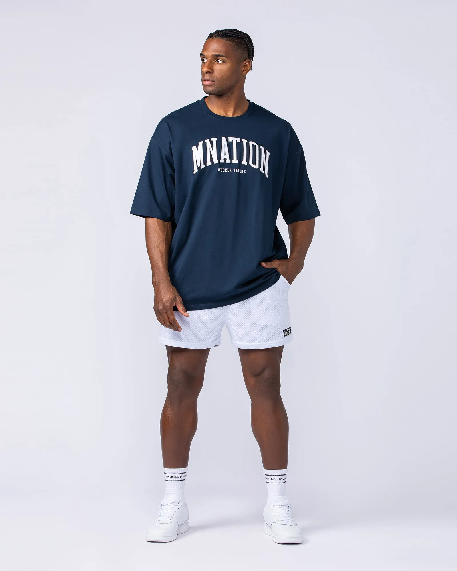 MN Varsity Oversized Tee - Navy