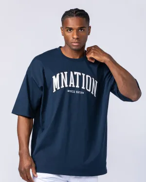 MN Varsity Oversized Tee - Navy