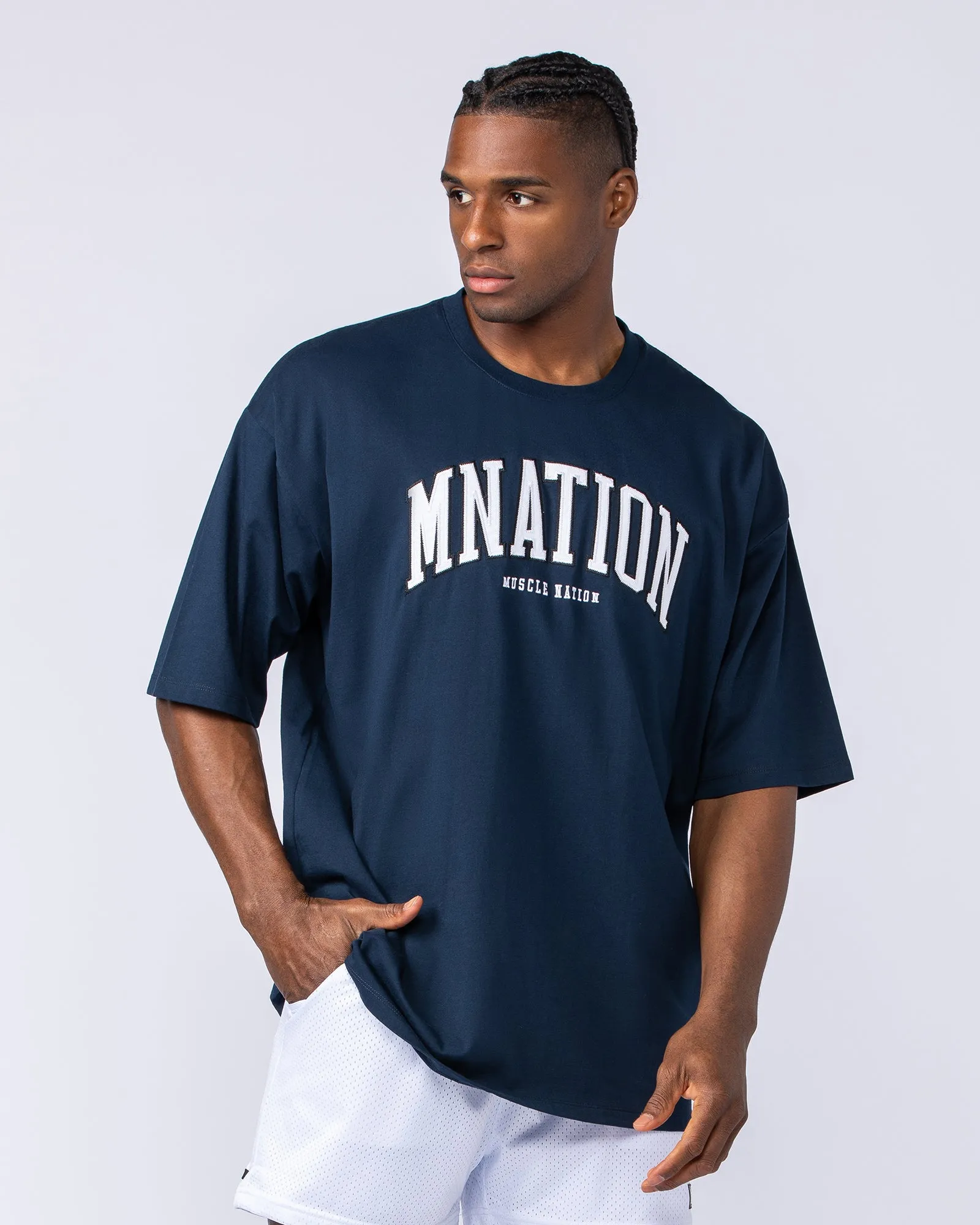 MN Varsity Oversized Tee - Navy