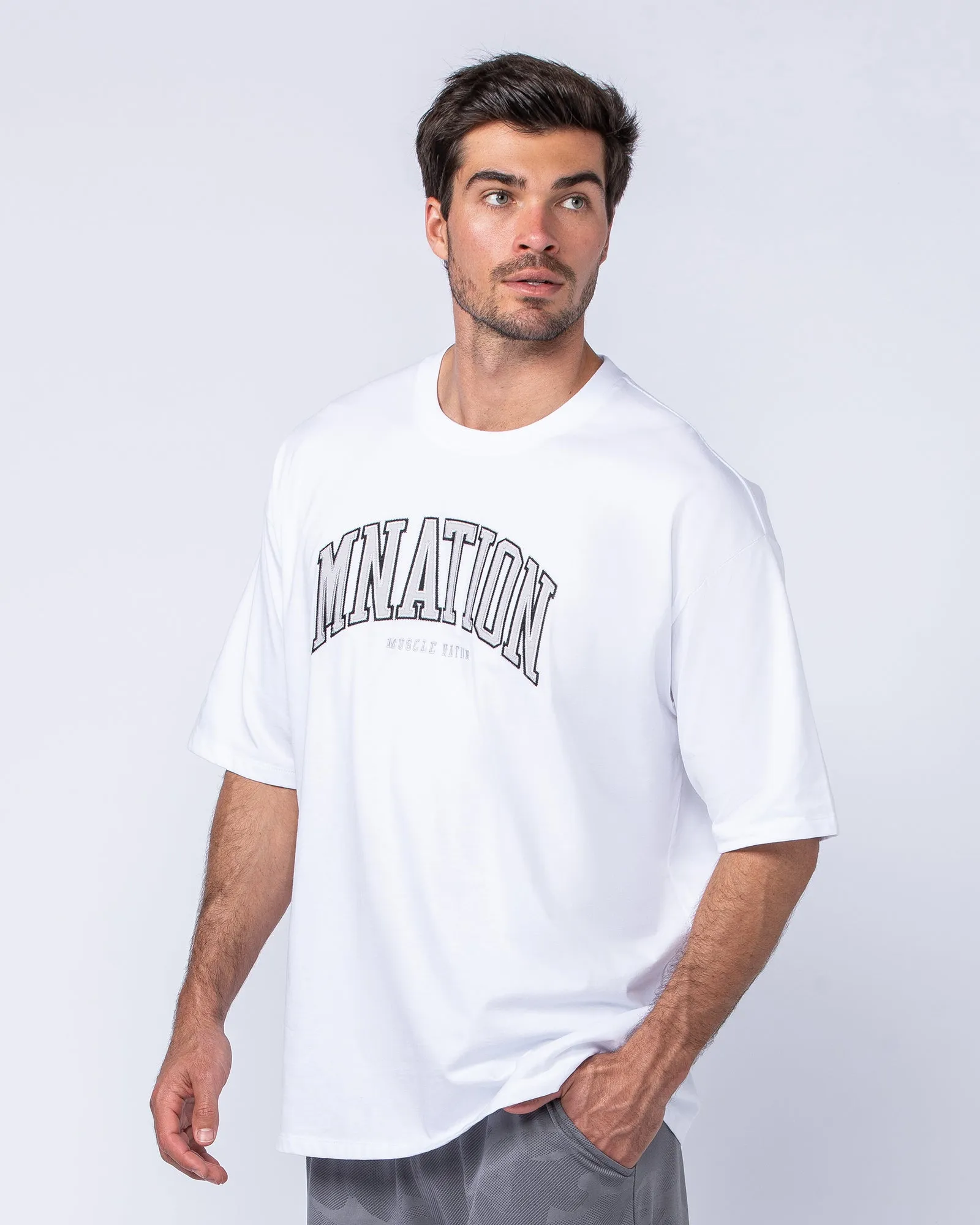 MN Varsity Oversized Tee - White