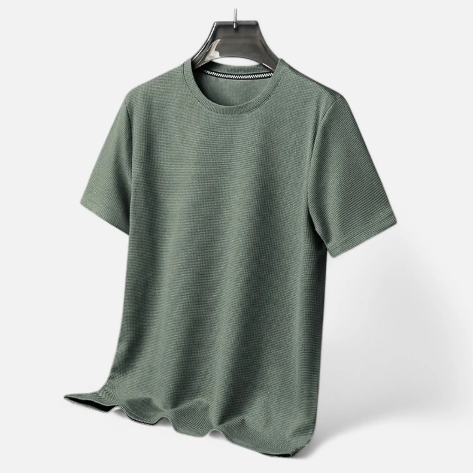 Monacogents | Men's Summer Waffle T-Shirt – Breathable, Short Sleeve, Casual Fit