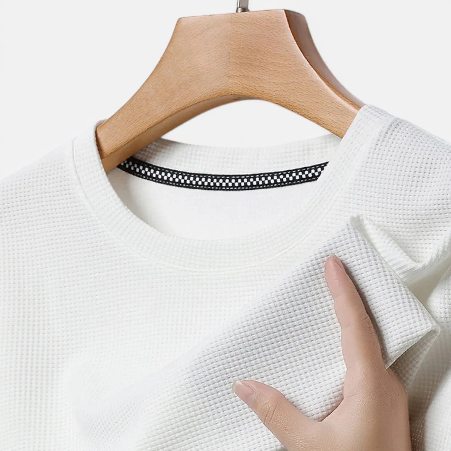 Monacogents | Men's Summer Waffle T-Shirt – Breathable, Short Sleeve, Casual Fit