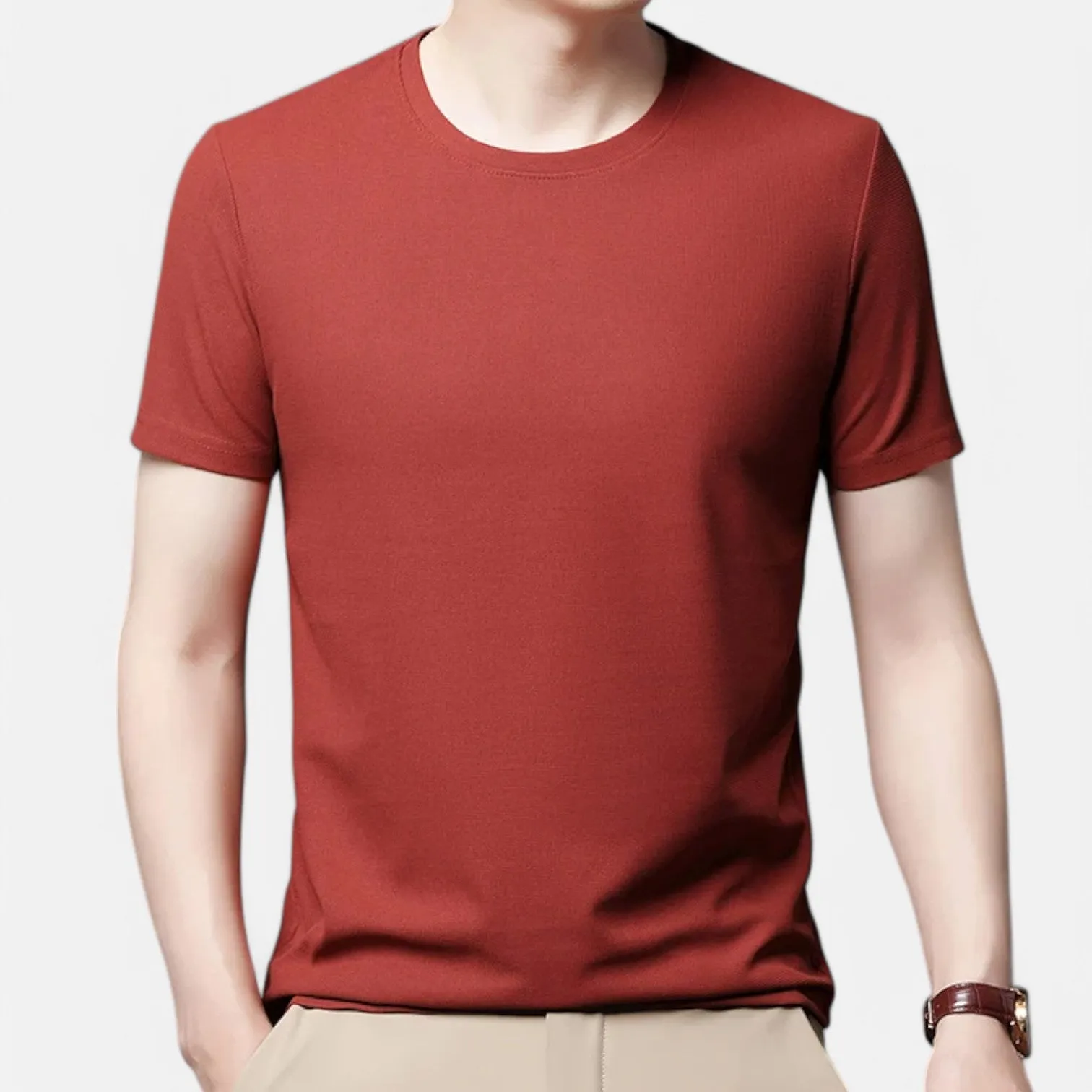 Monacogents | Men's Summer Waffle T-Shirt – Breathable, Short Sleeve, Casual Fit