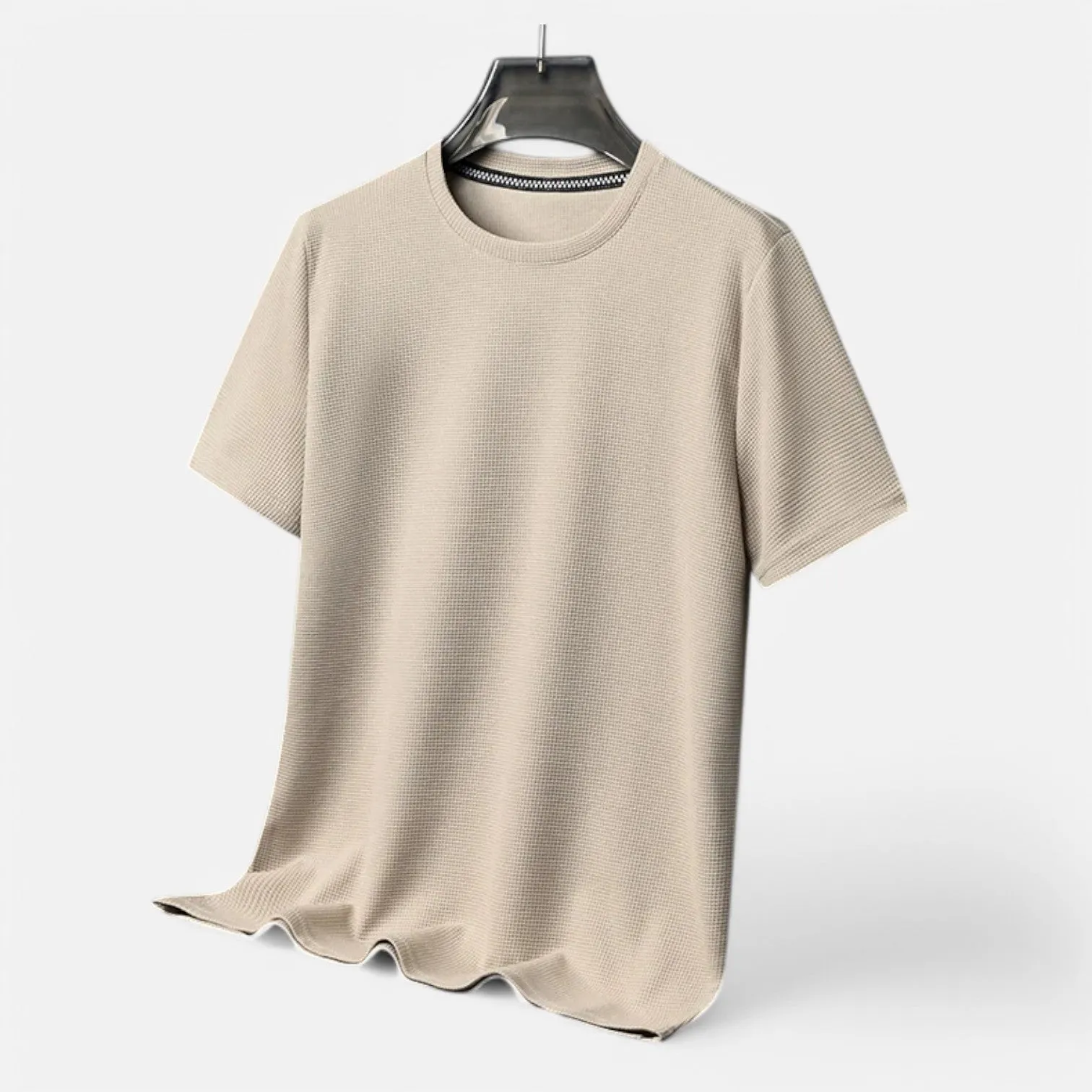 Monacogents | Men's Summer Waffle T-Shirt – Breathable, Short Sleeve, Casual Fit
