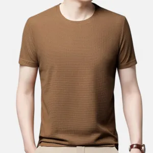 Monacogents | Men's Summer Waffle T-Shirt – Breathable, Short Sleeve, Casual Fit