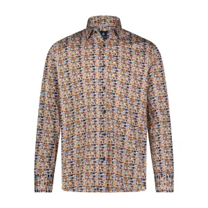 Multicolor Phone Print Long Sleeve Shirt