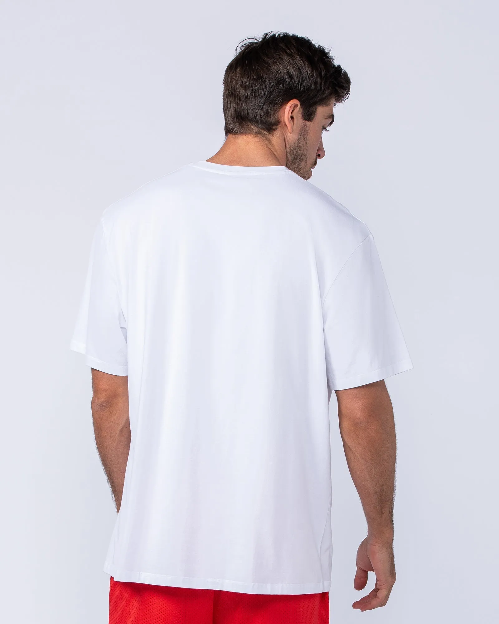Muscle Nation | Varsity Oversized Tonal Tee - White