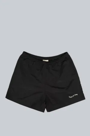 MUSEUM OF PEACE AND QUIET WORDMARK NYLON 5" SHORTS BLACK