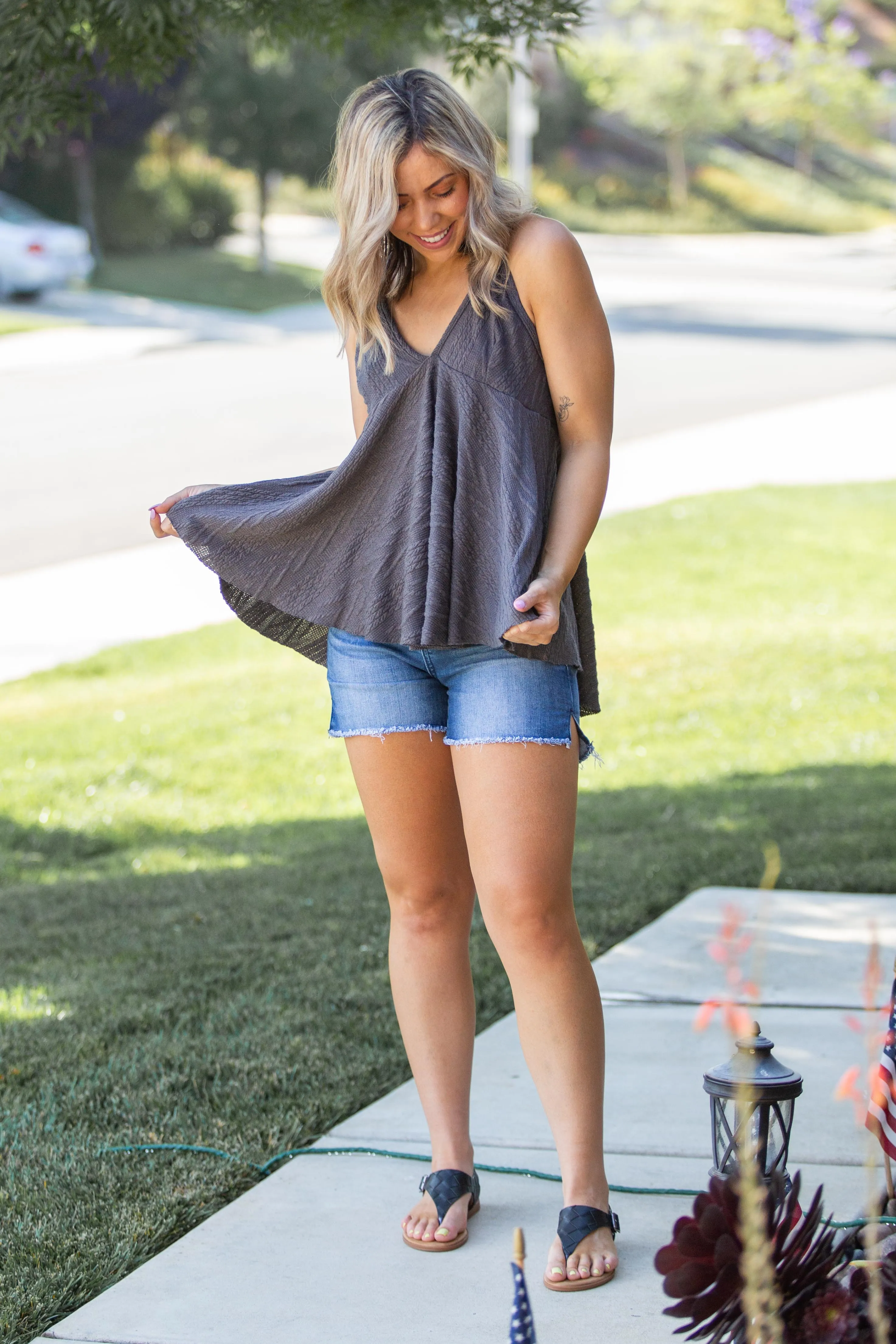 My Charcoal Empire Sweater Tank