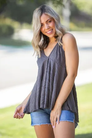 My Charcoal Empire Sweater Tank