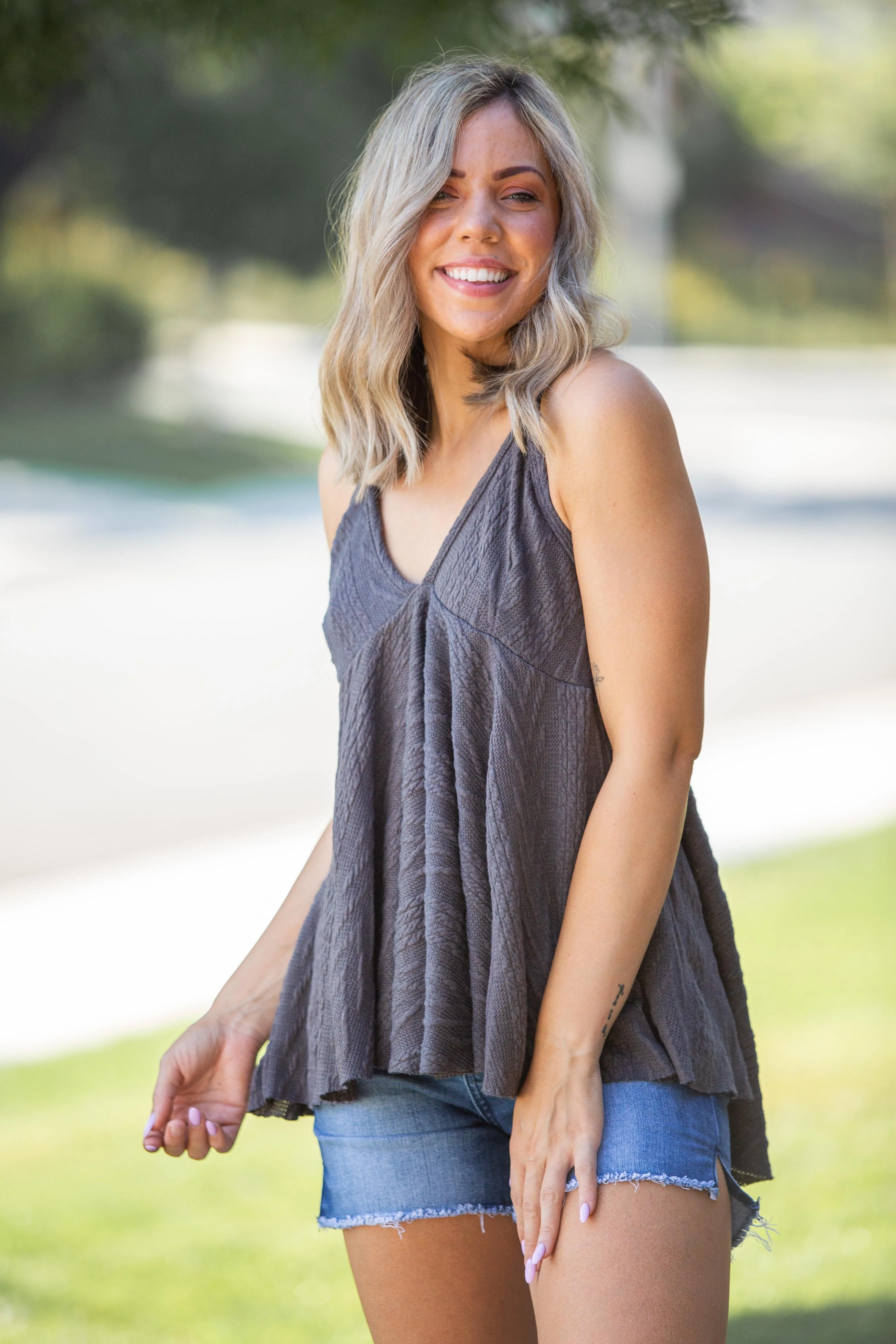 My Charcoal Empire Sweater Tank