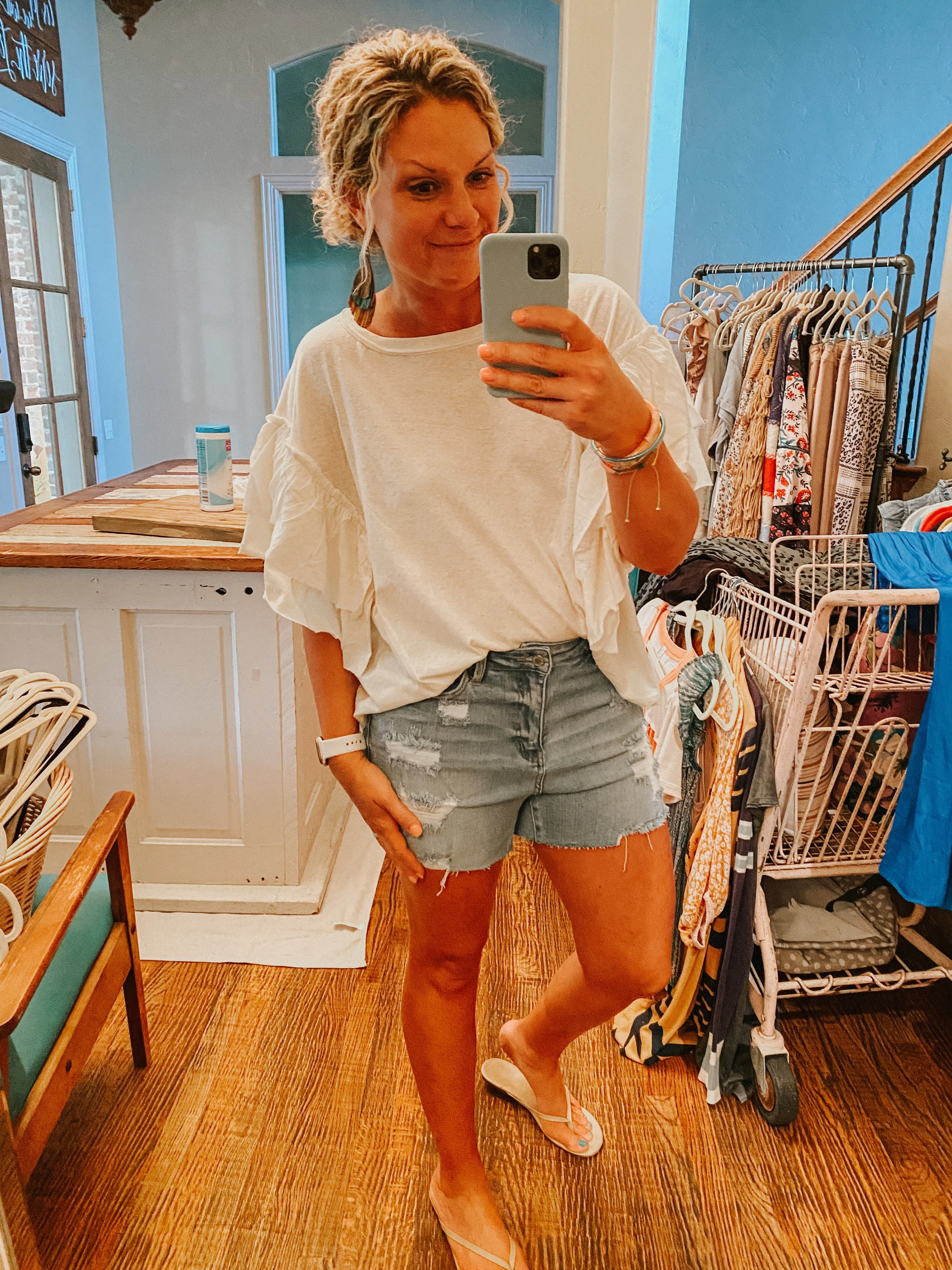 My Fave Distressed Jean Shorts