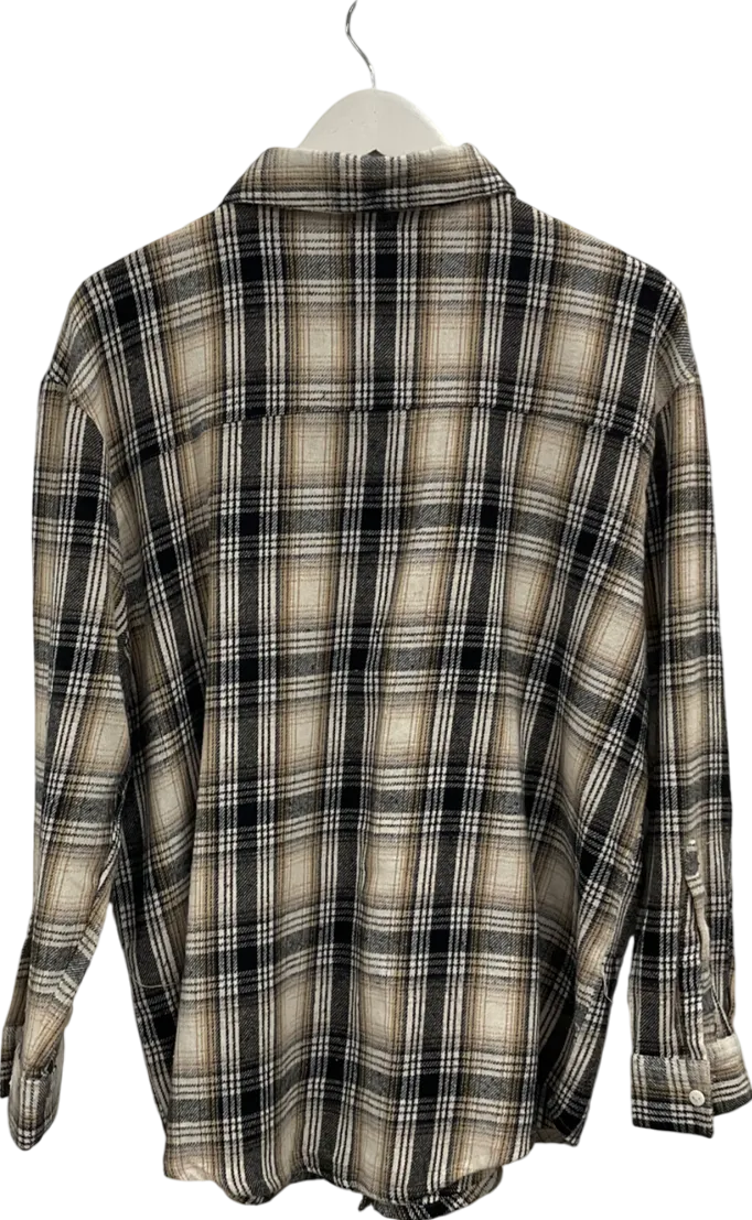 Nasty Gal Multicoloured Plaid Relaxed Shirt UK 8