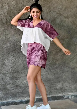 Nebula Set - Oversized Top with Scalloped Shorts