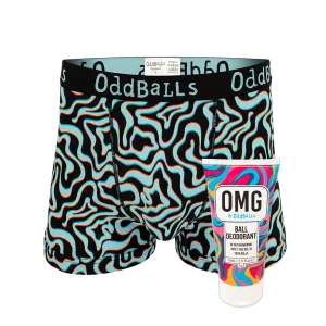 Neon Lava - Mens Boxer Shorts & Ball Deodorant Bundle