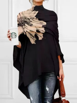 New Bovuf Modern Print High Neck Top Sz XXL Retails $53 