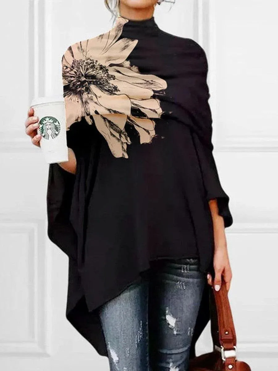 New Bovuf Modern Print High Neck Top Sz XXL Retails $53 