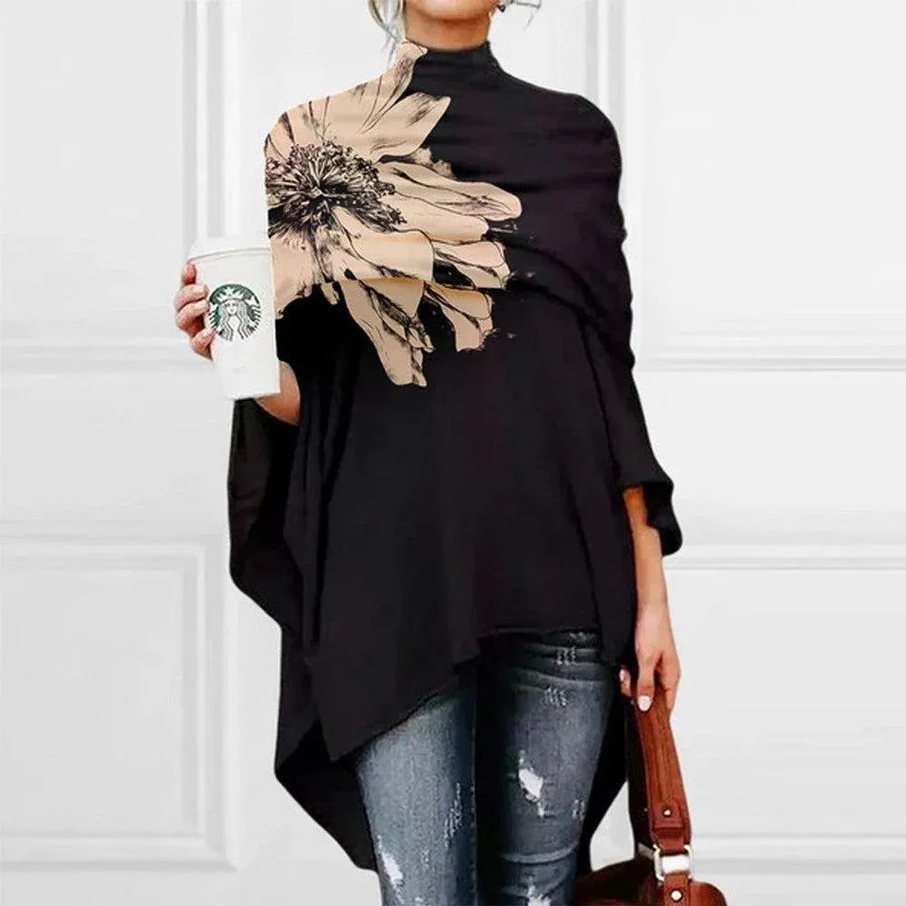New Bovuf Modern Print High Neck Top Sz XXL Retails $53 