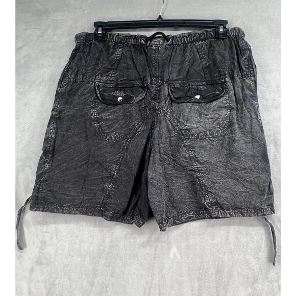 New Free People Moon Bay Parachute Shorts Size Medium Black