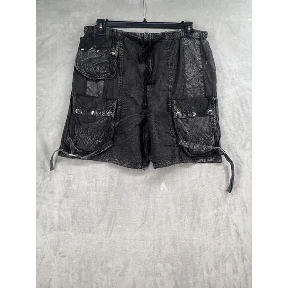 New Free People Moon Bay Parachute Shorts Size Medium Black