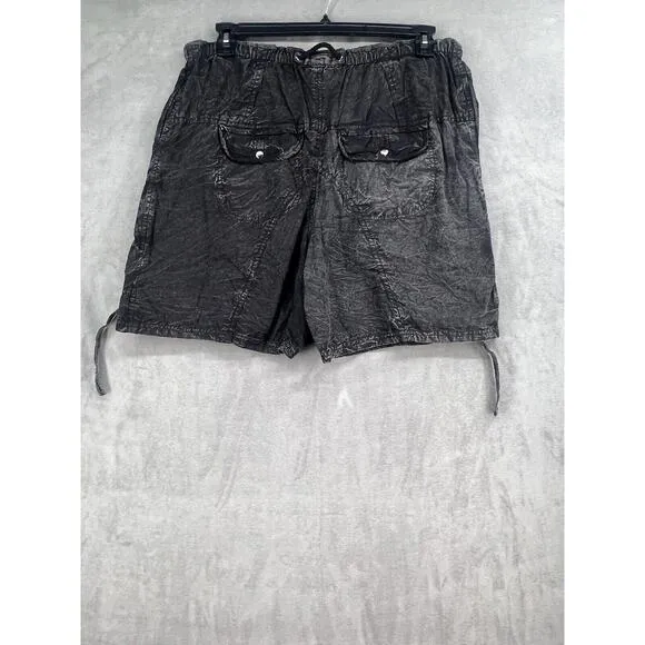 New Free People Moon Bay Parachute Shorts Size Medium Black
