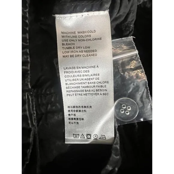 New Free People Moon Bay Parachute Shorts Size Medium Black