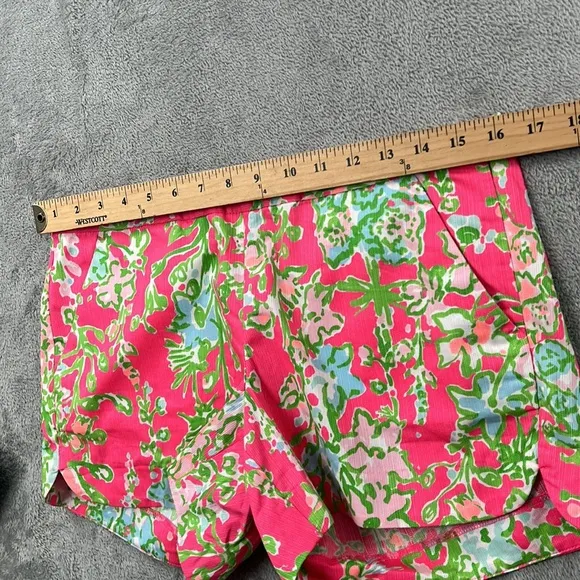 NEW Lilly Pulitzer 4 100% Cotton Pink Floral Women's Shorts