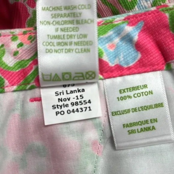 NEW Lilly Pulitzer 4 100% Cotton Pink Floral Women's Shorts