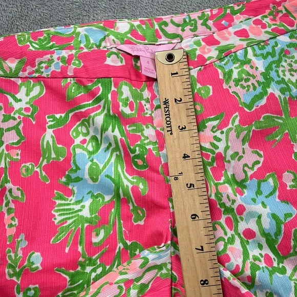 NEW Lilly Pulitzer 4 100% Cotton Pink Floral Women's Shorts
