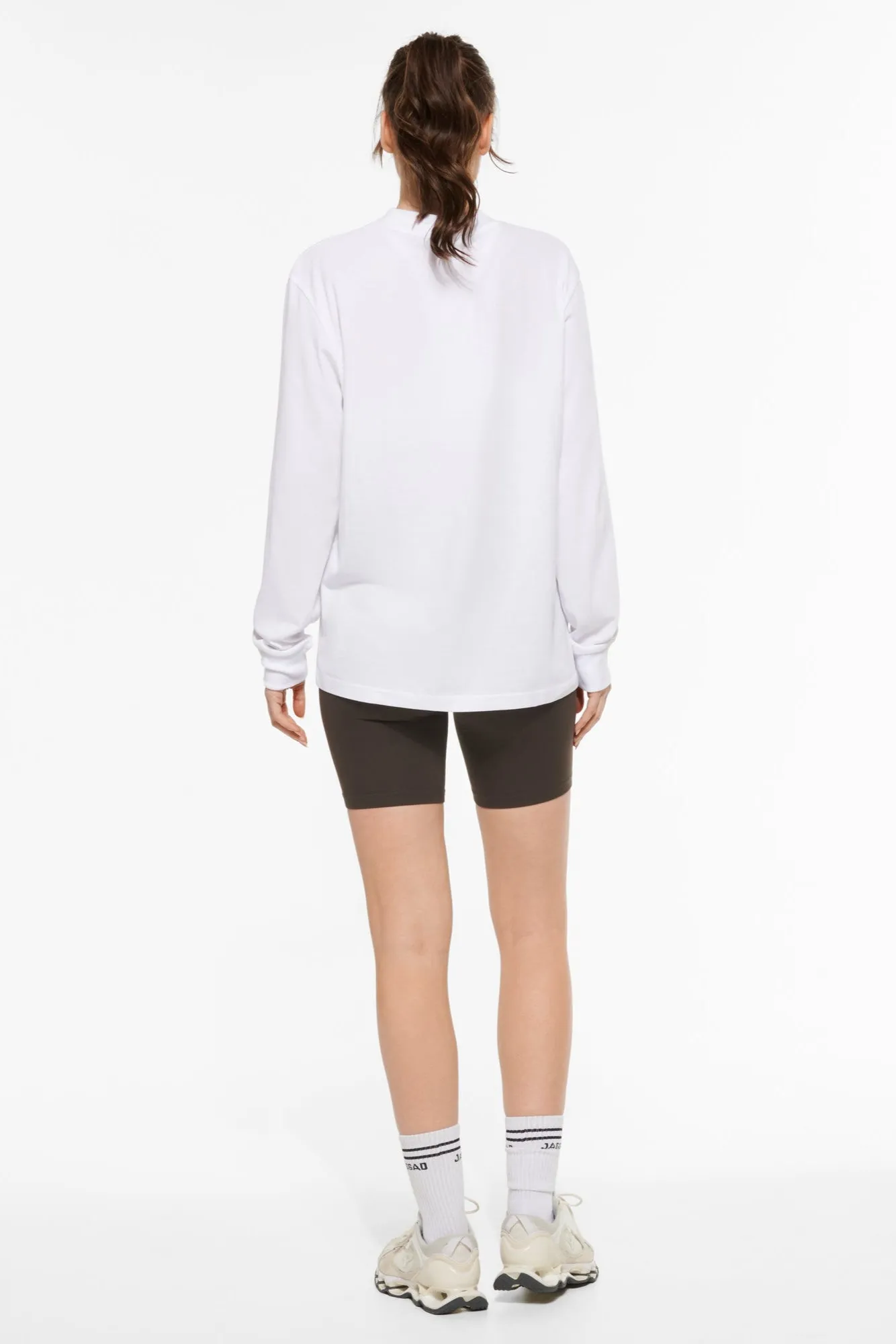 NORMANDY OVERSIZED LONG SLEEVE TEE WHITE